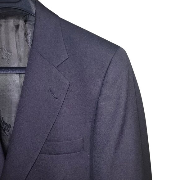 Burberry Vintage Men's Navy Blue Blazer 40R - Picture 3 of 10